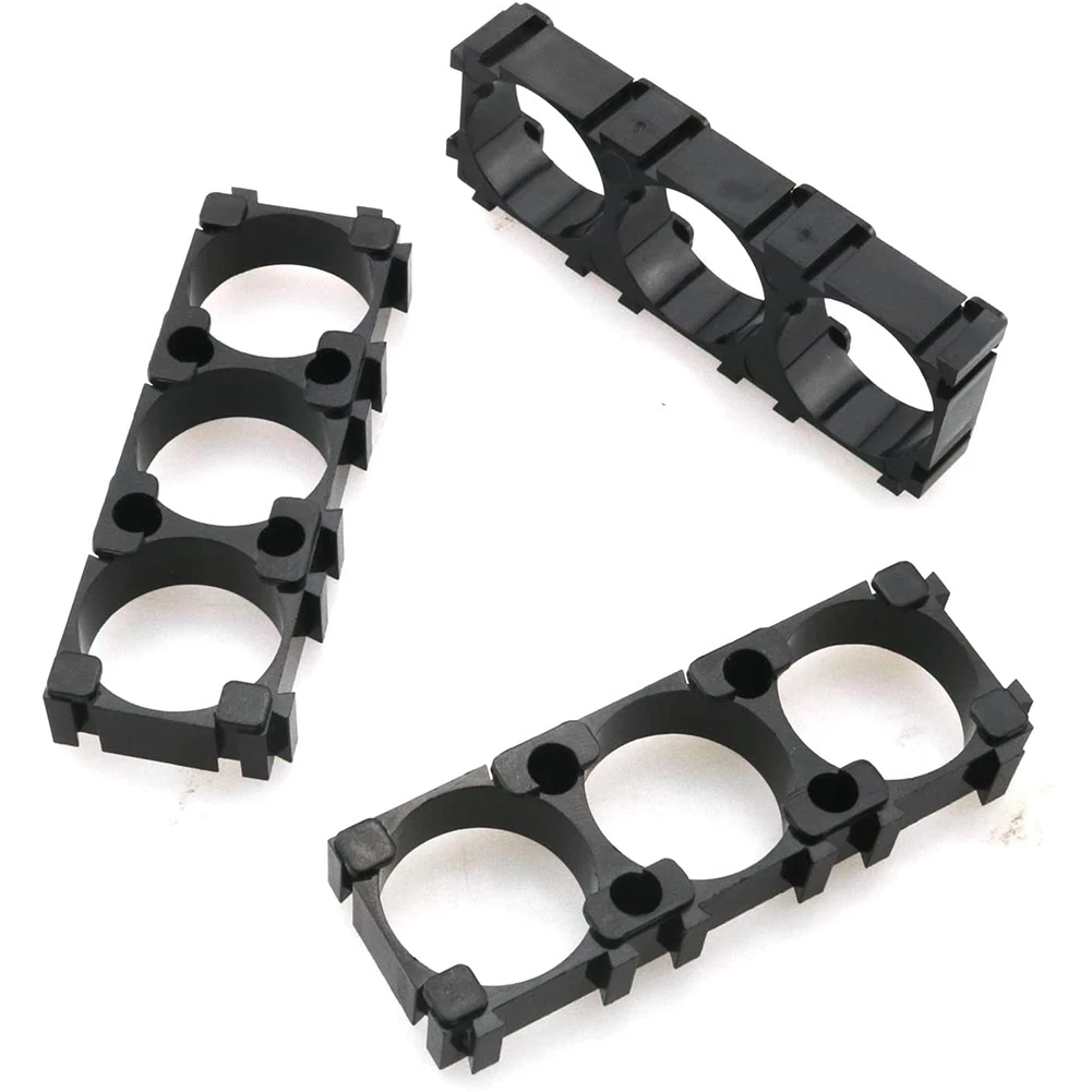 30Pcs Splicing Battery Support 18650 Lithium Battery Bracket 3 Cell Spacer Lithium Battery Plastic Holder Bracket