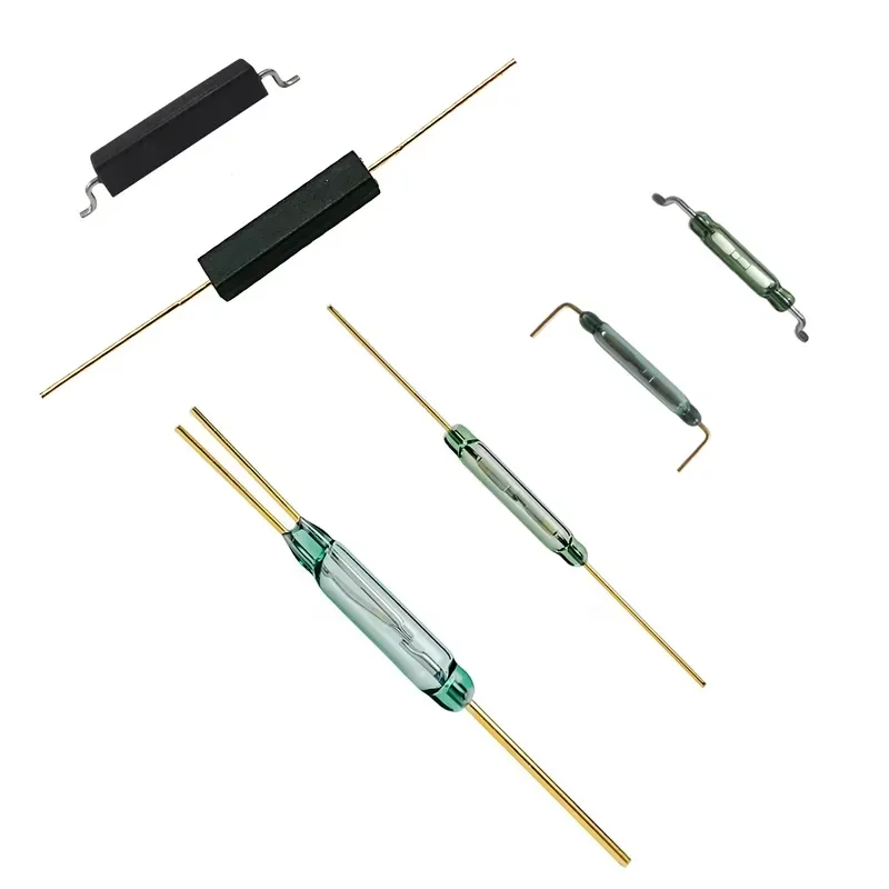 2 & 3 Lead-Wires Magnetic Micro Reed Relays Glass Tube 10mm 14mm 20mm 50mm SMD Normally Open/Closed Contact Plastic Reed