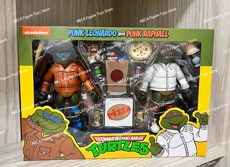 Hot New Neca 54500 Punk Leonardo And Punk Raphael Action Figure Collection Anime Model Toy Kid Christmas Halloween Birthday Gift