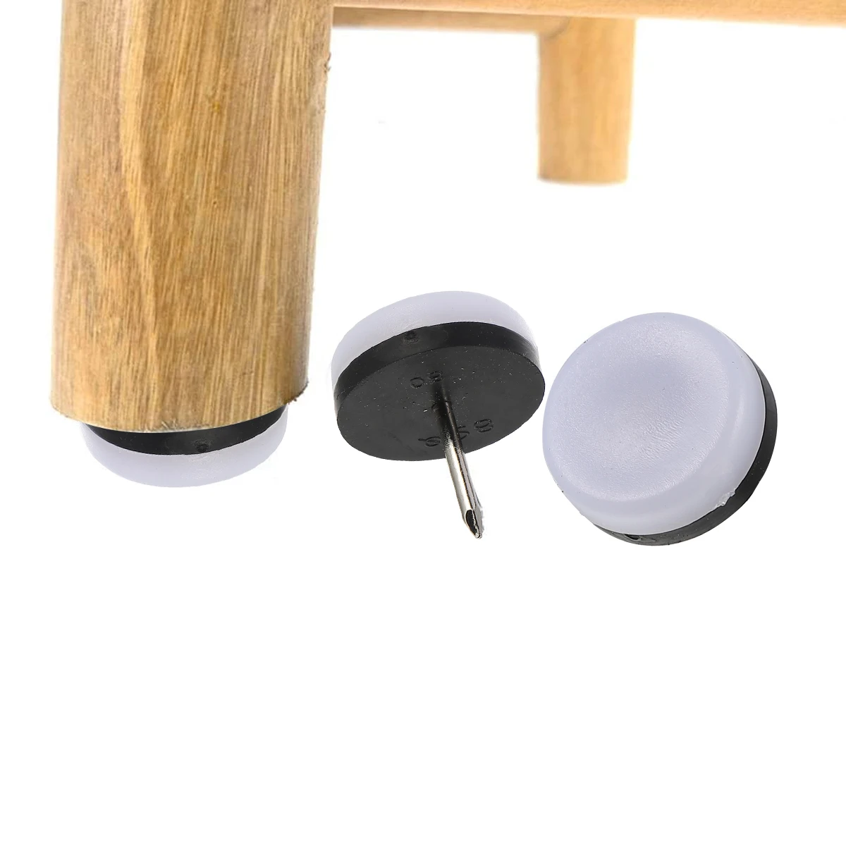 

40pcs Anti-Slip Furniture Glides Nail-On Nylon Pads Floor Protector For Chair Table Legs Scratch Resistant Furniture Tacks