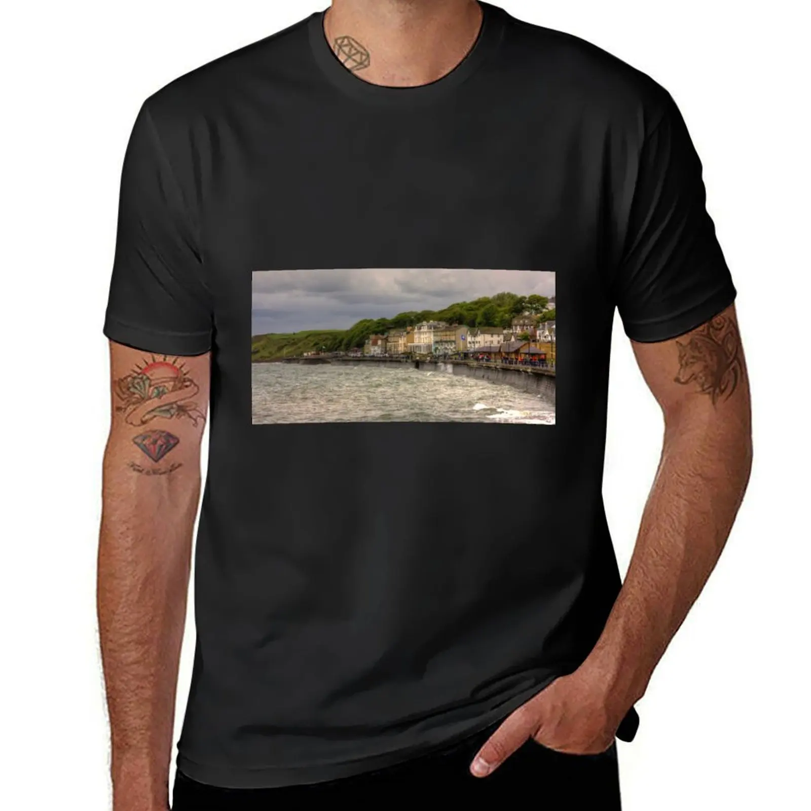 A Grey Day in Filey T-Shirt Aesthetic clothing vintage blacks mens plain t shirts