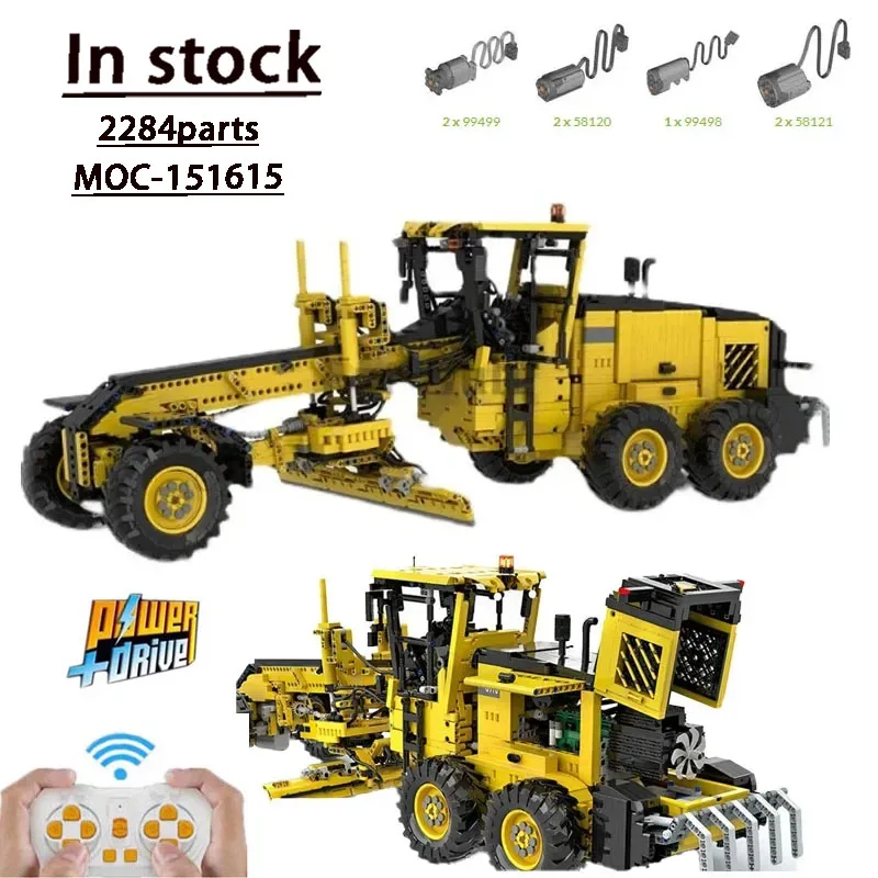 New MOC-54777 1:12 Model Farm RC Motor Grader Construction Truck G970 Building Block Assembly Splicing Building Block Toy