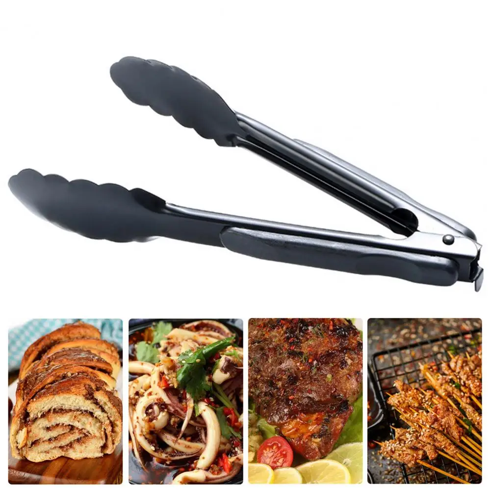 Food Clip Stainless Steel Cooking Tongs With Heat-Resistant Metal Tips Kitchen Utensils For Grill BBQ Salad Кухонные Клещи