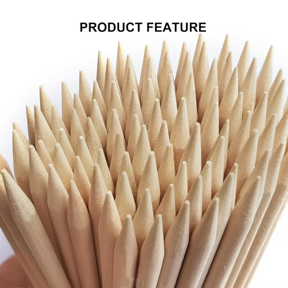 100 Pcs Nail Art Wooden Sticks, Dual-Sided Wood Cuticle Pusher, Ideal for Manicure, Cuticle Removal, Nail Cleaning