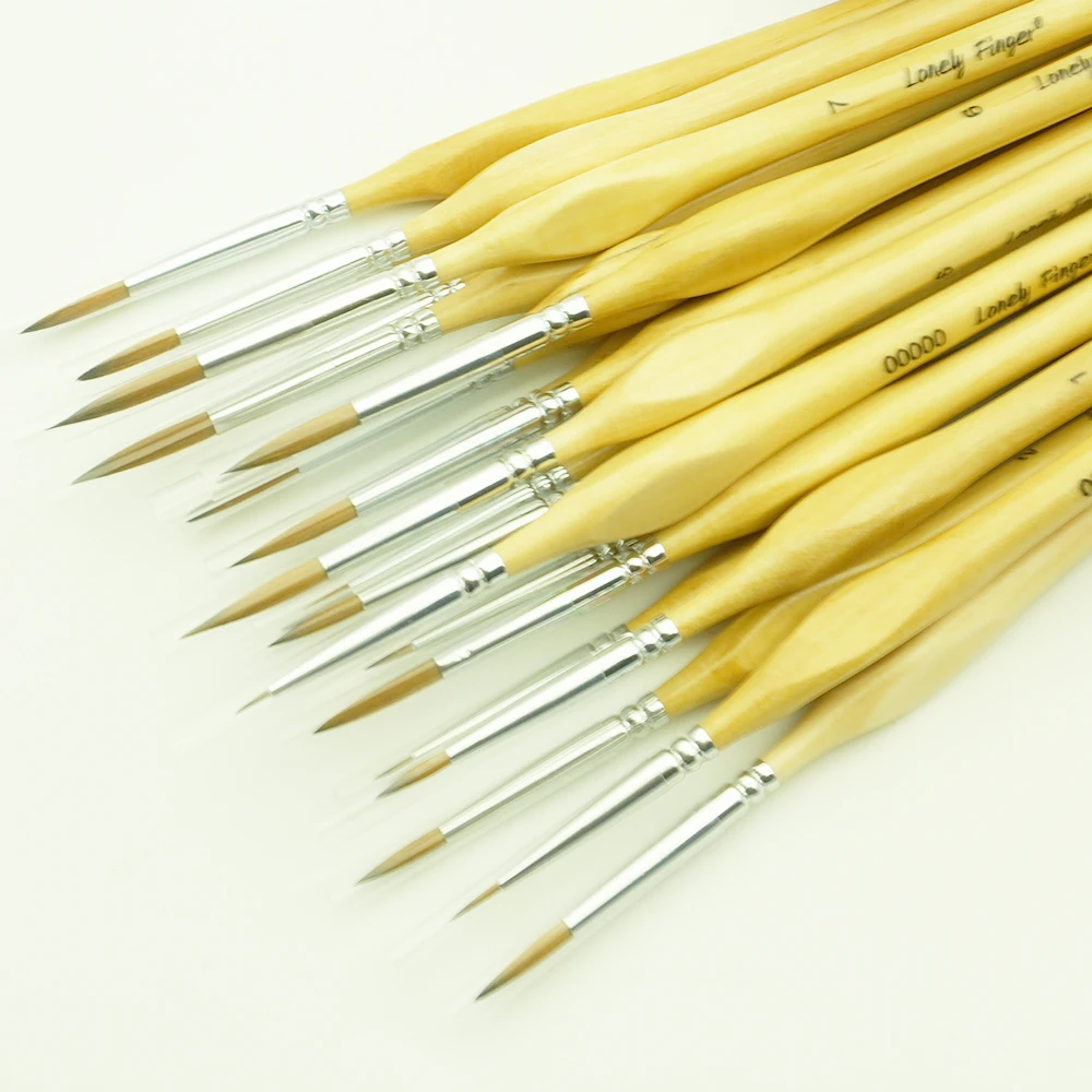 Miniature Paint Brushes Micro Detail Paint Brush Set 22pcs Nylon Hair Artist Acrylic Paint Brushes Different Sizes Fine Detail