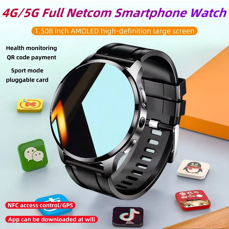 

P68 Smartwatch 4G Android Men's 466x466 500W Dual Camera GPS WIFI Bluetooth 4GB+128GB Heart Rate Monitor