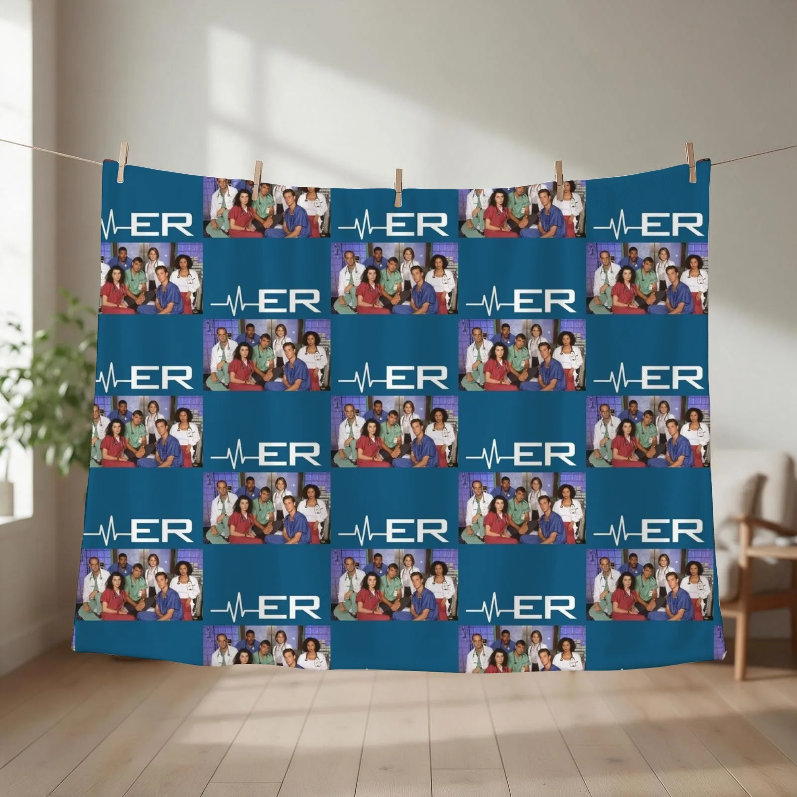 ER Tv Show Throw Blanket couch cozy soft plush fuzzy picnic outdoor blanket