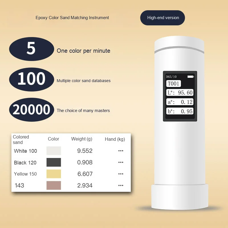 Portable 220v Special Color Instrument Colorimeter Tester For Coffee Seam Epoxy Sand Color Spectrum Matching