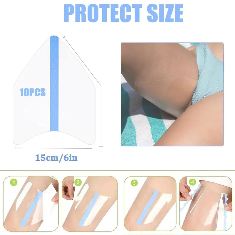 20PCS Thigh Inner Anti Chafing Sticker,Transparent Protection Skin Patches,Thighs Prevention Anti Friction,Invisible Tapes Chafe - view 3