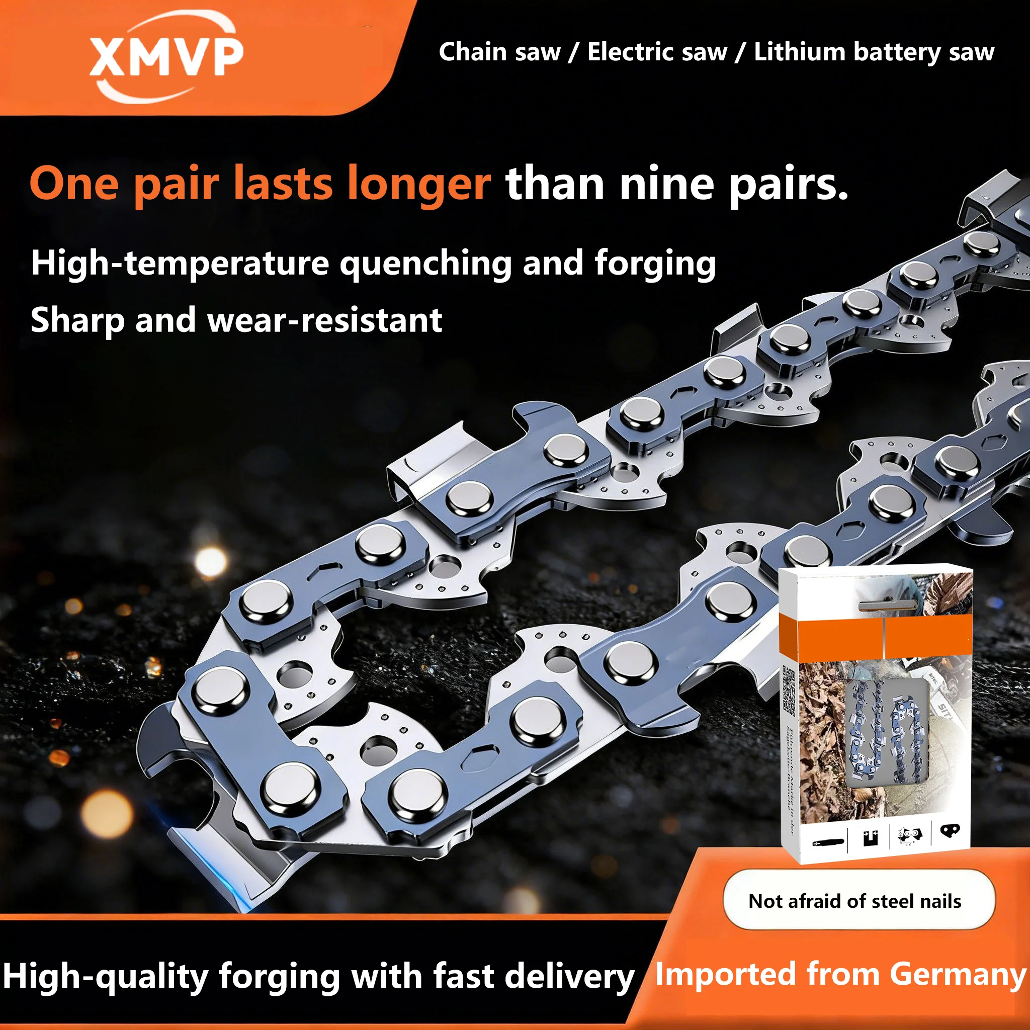 German imported 12/14/16/18/20 inch wood-cutting chainsaw chains for general use. Original and genuine SITEL chains.