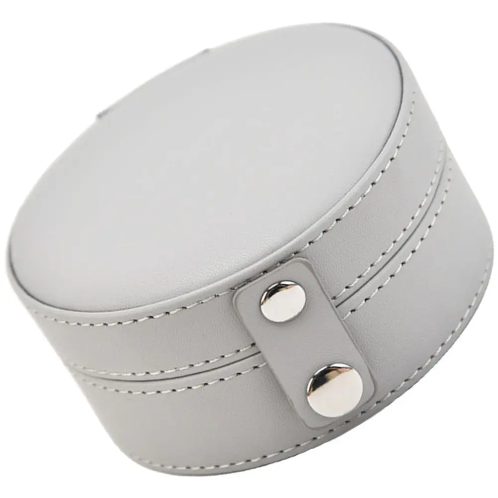 

Portable Large Jewelry Organizer Travel Case Round Multi-Grid Storage Box for Rings Earrings Small Accessories