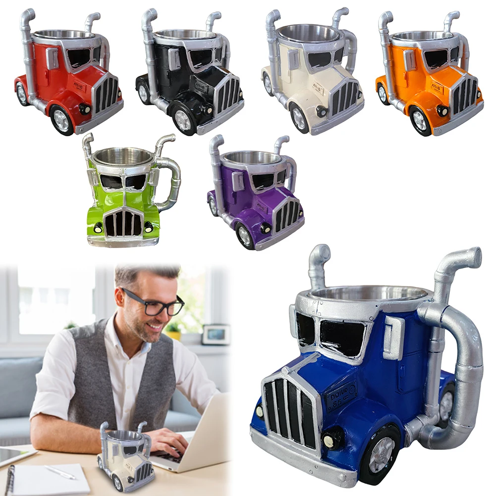 

Semi-Truck Coffee Mugs Stainless Steel Handcrafted Truck Coffee Mug Gifts for Coffee & Truck Lovers