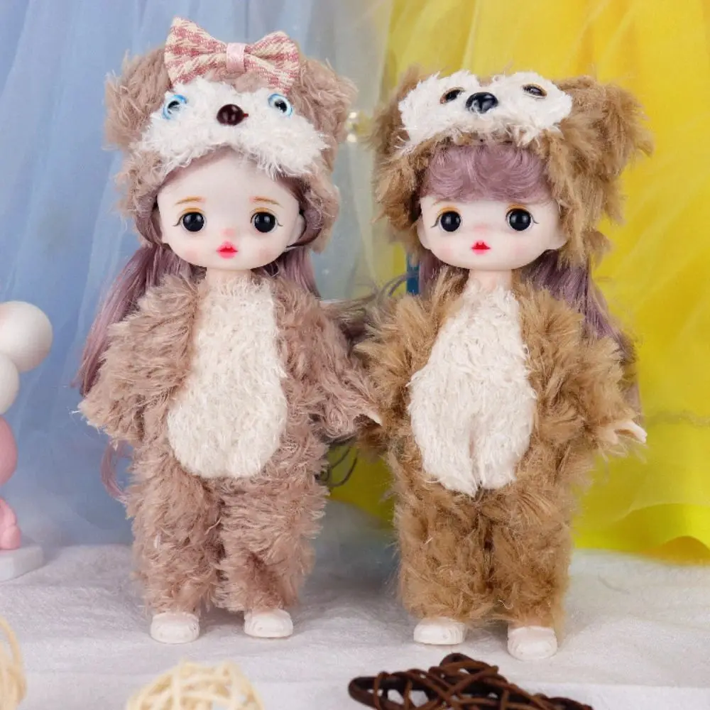 المفاصل المنقولة لطيف BJD دمية ملونة نابض بالحياة دمية فتاة صغيرة لطيف Kawaii المنقولة المفاصل فتاة صغيرة دمية هدية حفلة