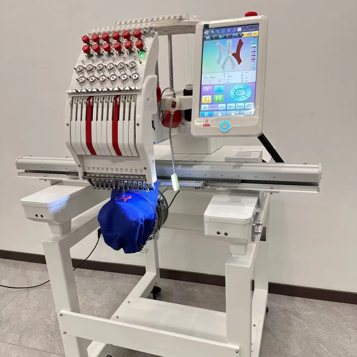 New household horse head machine single head 12 needle large area industrial embroidery machine