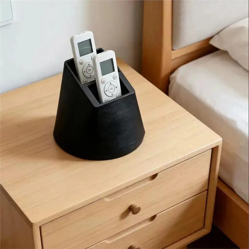 Dual Compartment Remote Control Holder,Desktop TV Remote Organizer Storage Box For Living Room,Office & Desk