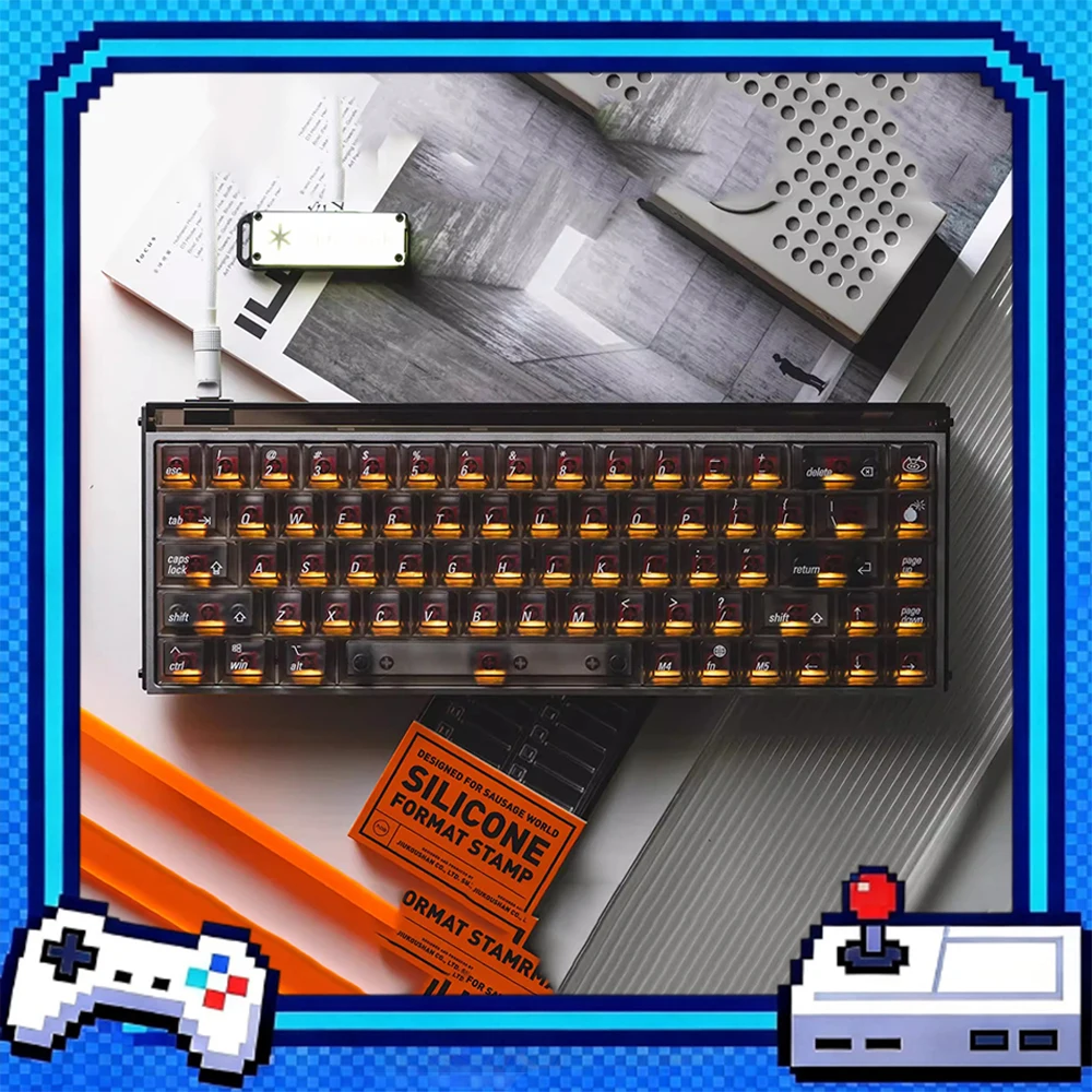 LeleLab SupSup Apple Pie PC Keycaps Grey Fog Permeable Keycap Original Factory Personalized Keyboard Keycaps Customized PC Gifts