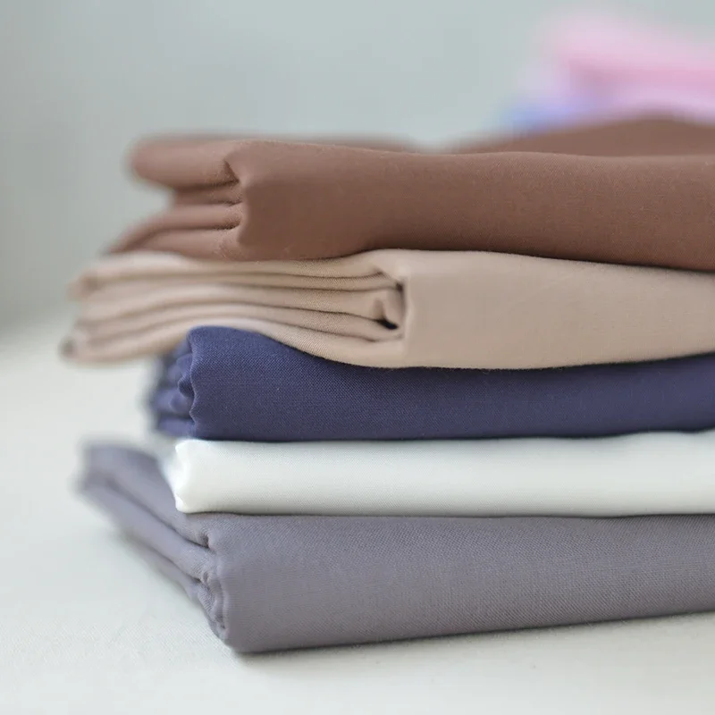 140x50cm Viscose Fabric Summer Wear Pajamas Cool In  Solid Color Artificial Cotton Sateen Cloth