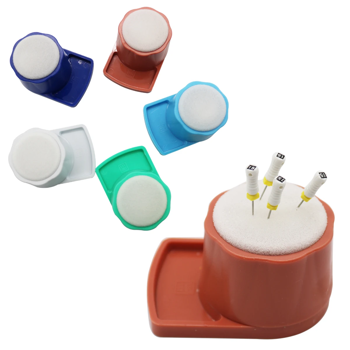 

Dental Autoclavable Round Endo Stand Cleaning Foam Sponges Files Holder