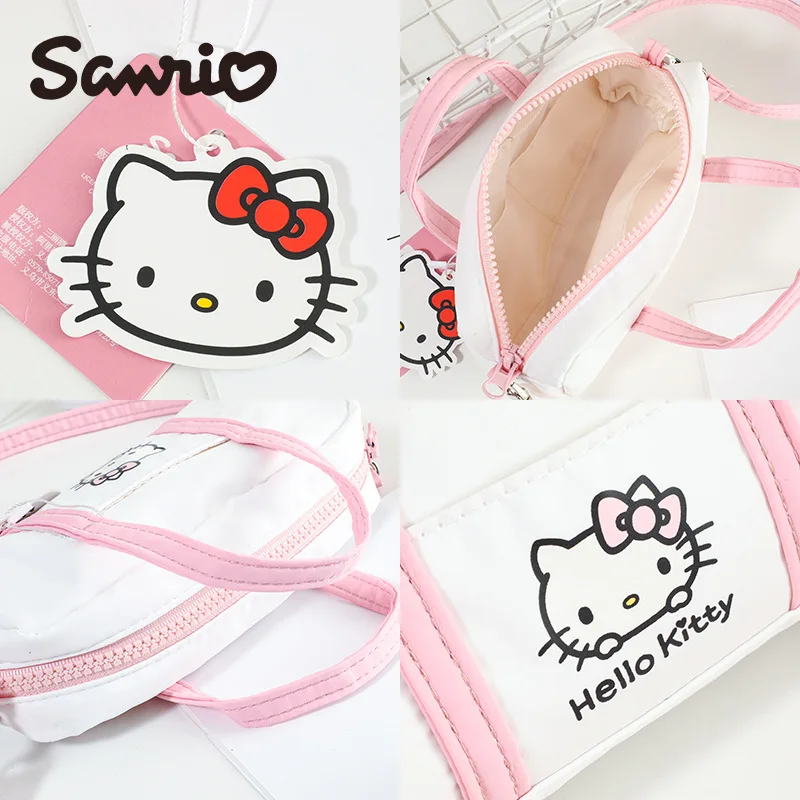 Anime sanrio mochila olá kittys minha melodia kuromi bonito portátil crossbody saco boneca kawaii dos desenhos animados hangyodon crossbody