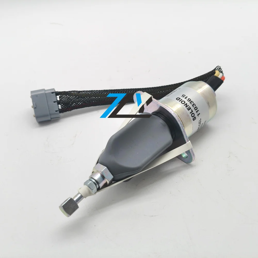 11033615 24V fuel shut-off solenoid valve is suitable for 4D102E-1 6D102E-1 4D95L-1 engines