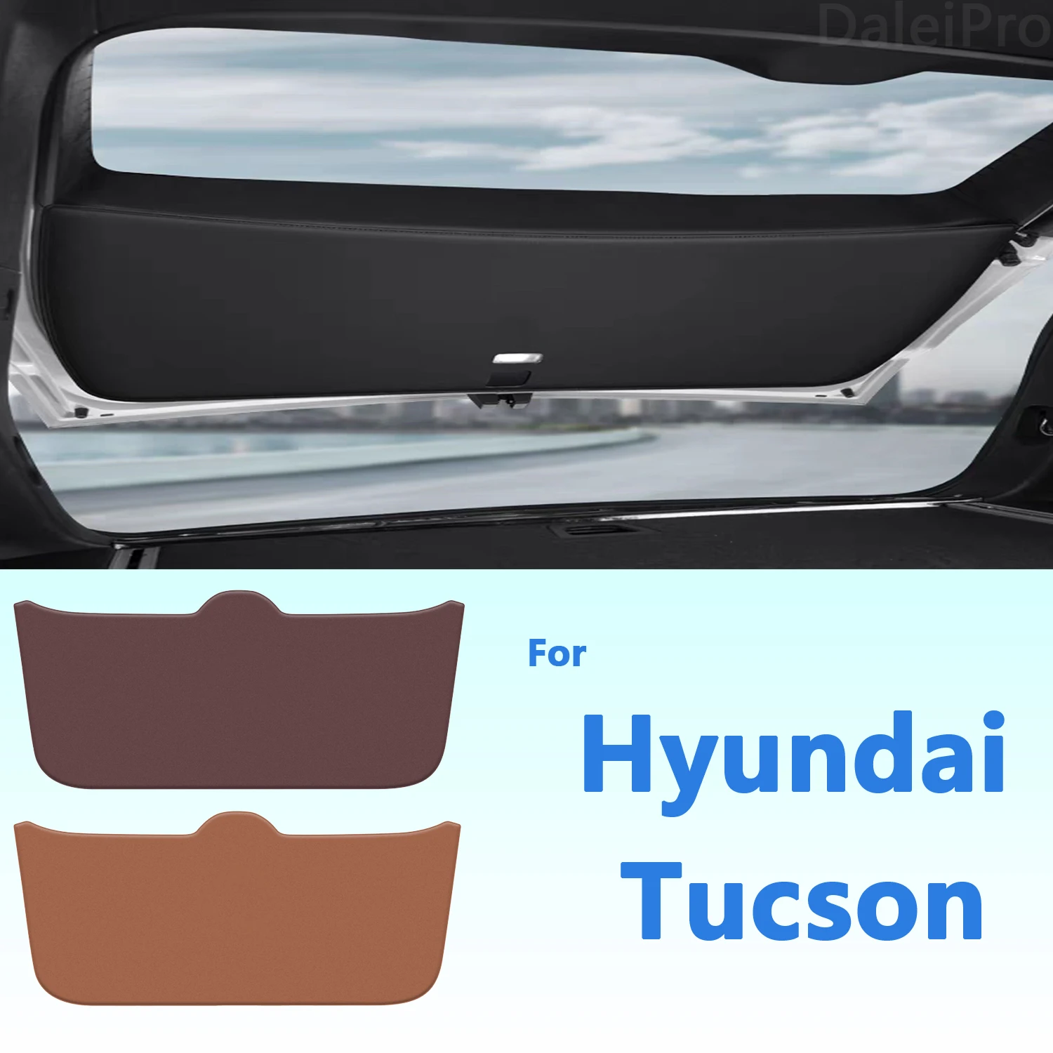 For Hyundai Tucson 2021 2022-2025 Car Liftgate Scratch Resistant Rear Trunk Protection Cover Anti-kick Leather Decoration Pad