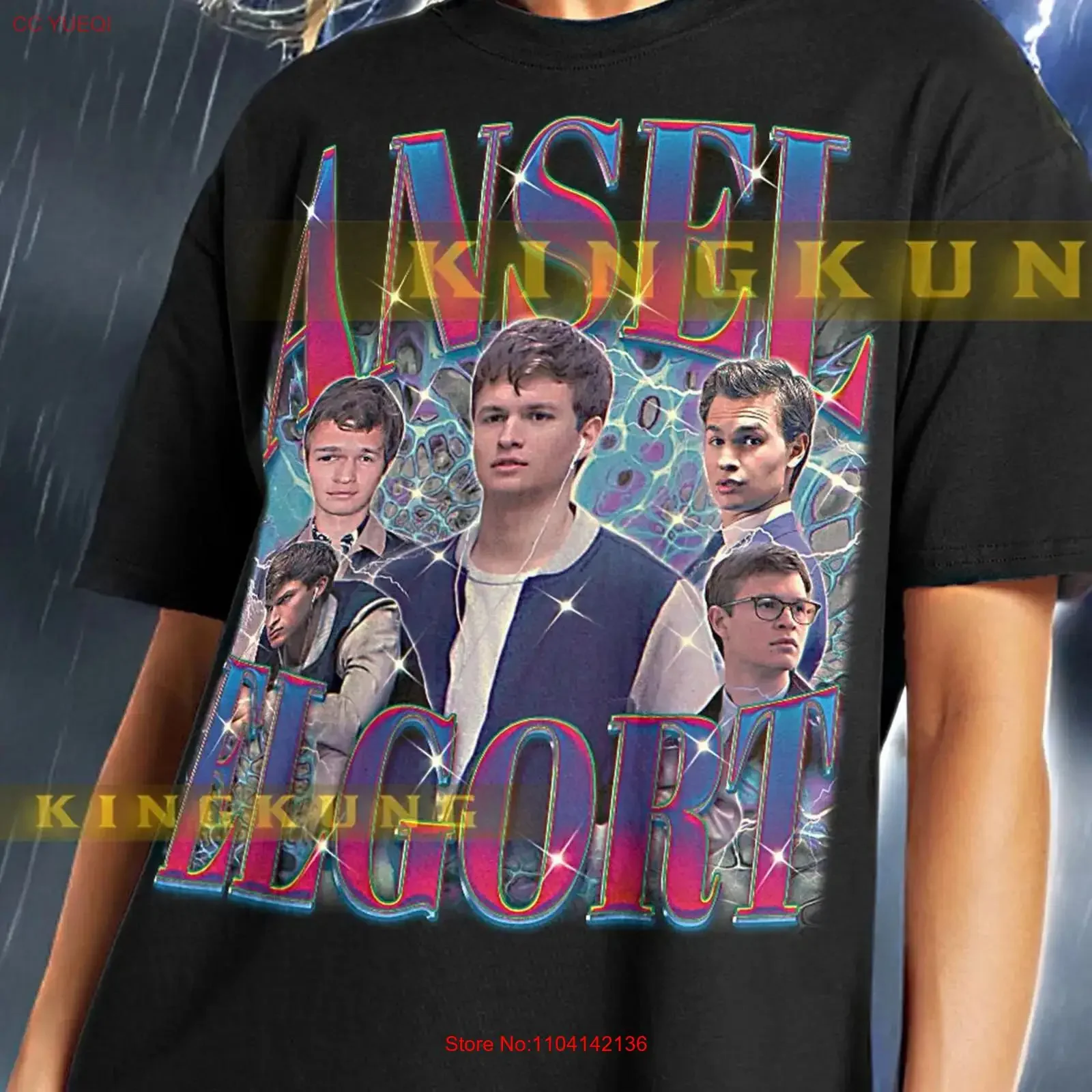 ANSEL ELGORT T Shirt Vintage Retro 90s Bootleg Sweater saf vintage Washed Slightly Top For Everyday Wear Stylish fashion