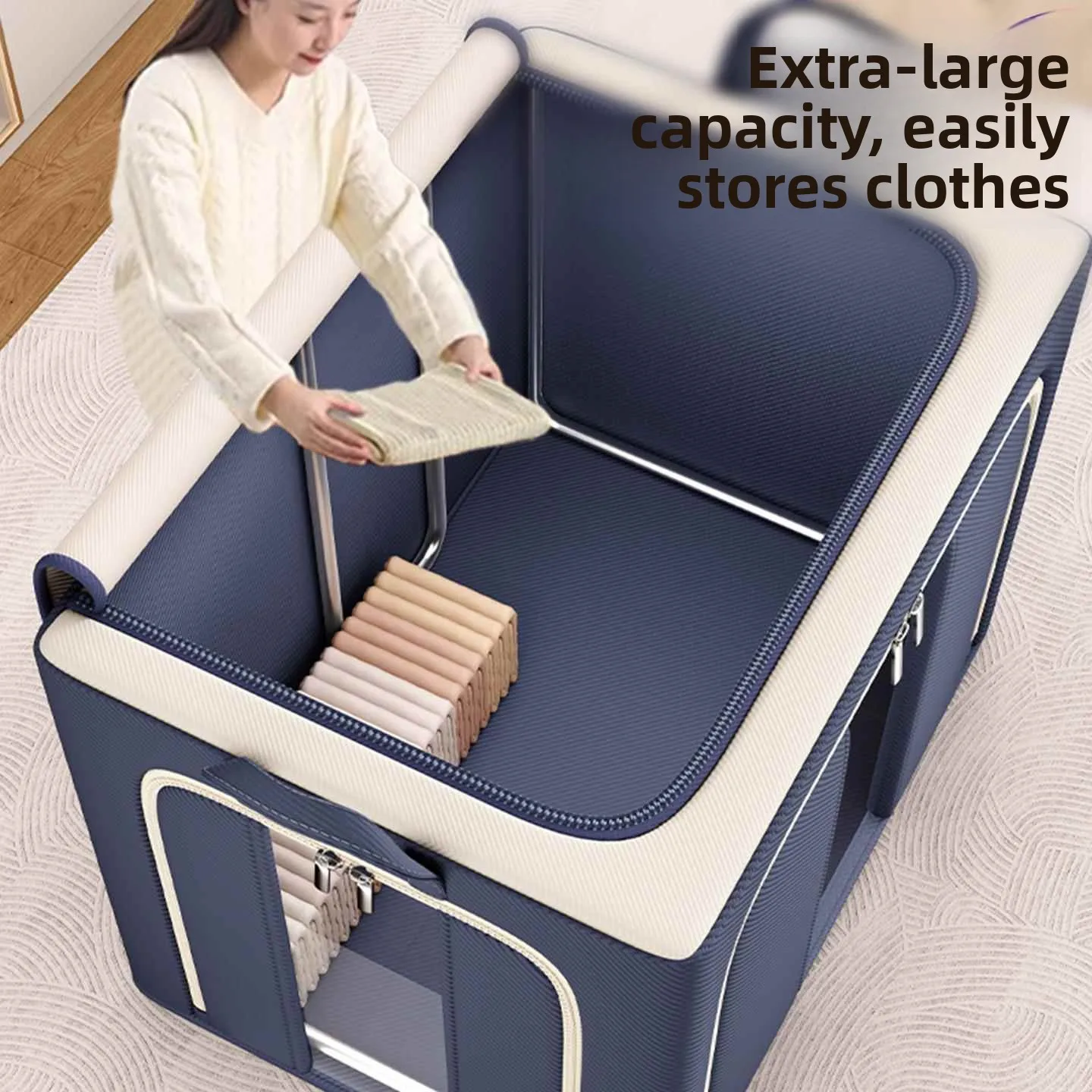 

Thickened Oxford Cloth Storage Box Creative Style Home Use Clothes Organization Storage Bag Wardrobe Special Fold Storage Box