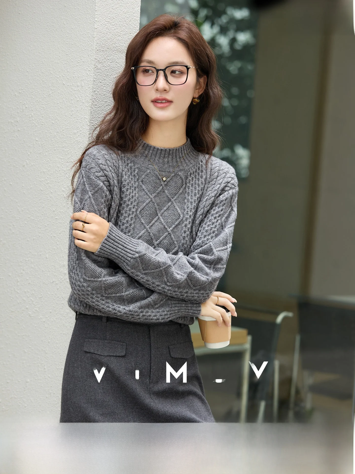 

Теплый женский вязаный свитер в клетку с высоким воротником, новинка зимы, повседневный модный топ из полиэфирного волокна с длинными рукавами