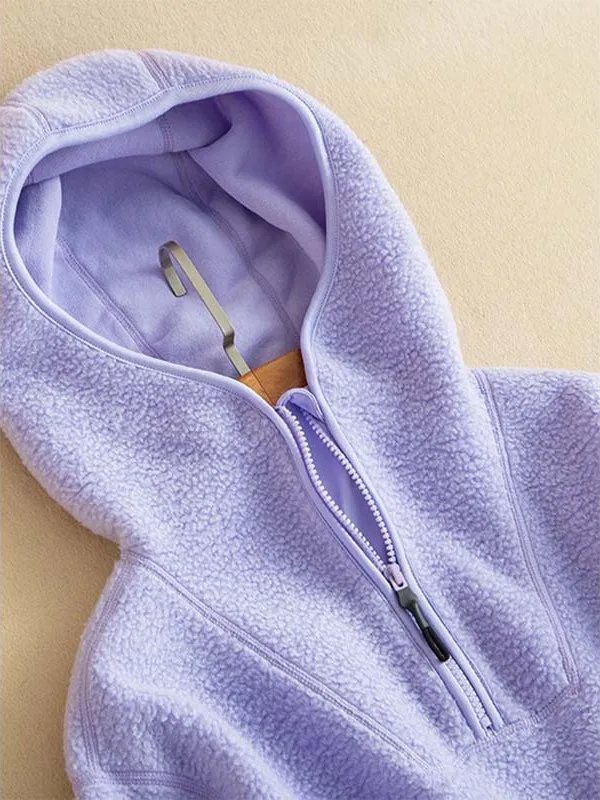 Ciepła i miękka fioletowa bluza z kapturem z batatów dla kobiet, jesienno-zimowa, codzienna, wygodna, poliestrowa, długa...