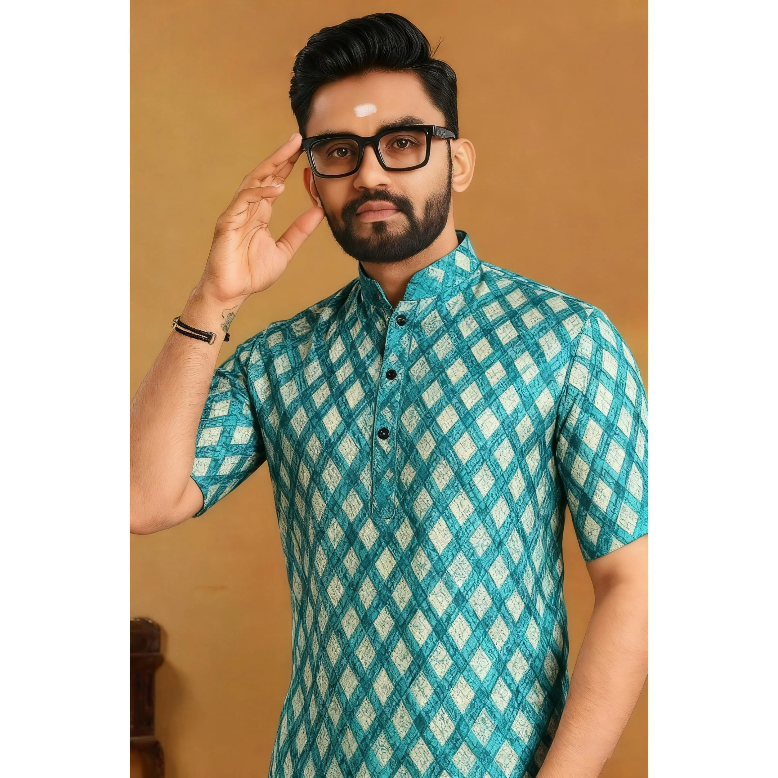 Traditional Clothing Asian South Asian Styles Mandarin Men Short Sleeved Polo Shirt Middle Eastern Camisa Masculina Mais Cendida