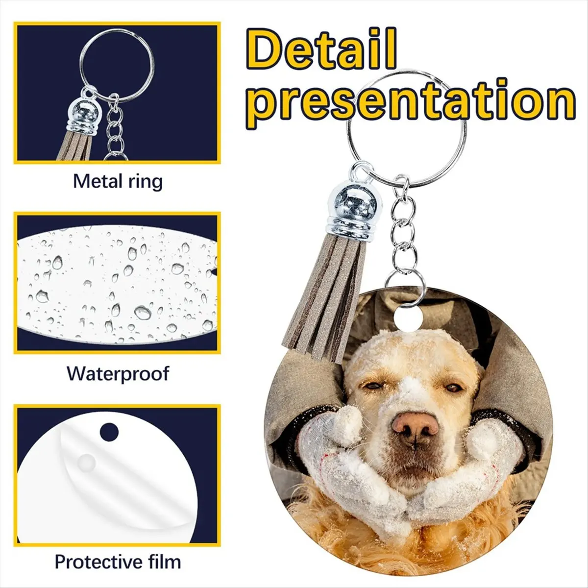 A77K 60 Pcs Metal Sublimation Keychain Blanks Bulk,Sublimation Ornament Blanks Key Chain,Double Sided Sublimation Blanks B