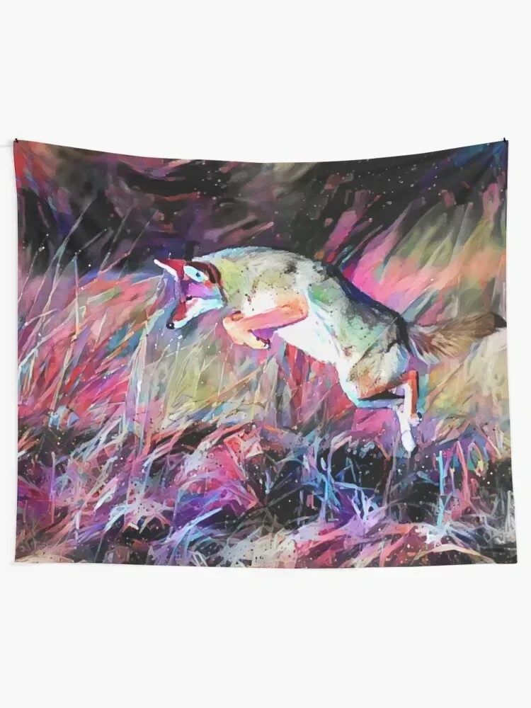 Playful Jaunt of the Coyote Tapestry Funny Decorative Paintings Decoration Wall Tapestry