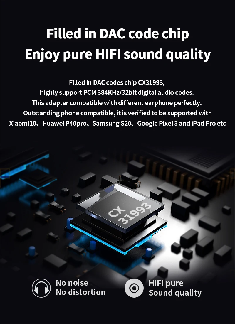 JCALLY JM7 JM7L USB TypeC light ning To 3.5mm Digital Audio Cable DAC CX31993 Adapter Decode Amp 32bit/384KHz