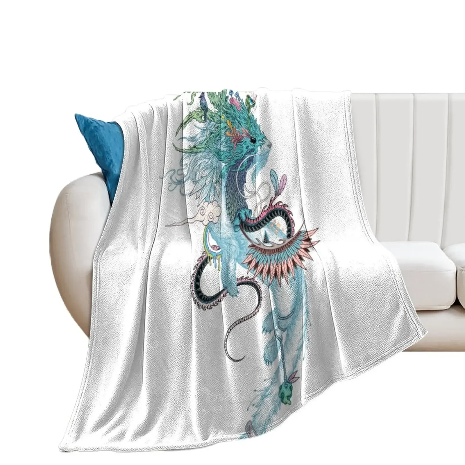 Journeying Spirit (ermine) Throw Blanket Personalized Gift heavy to sleep Blankets