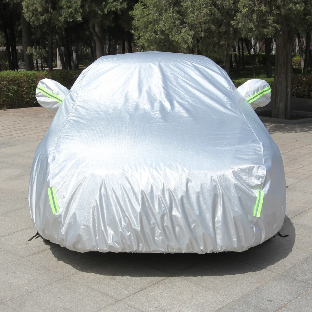 Car Cover Sunshade Add Cotton PVC Four Season Universal Outdoor Snow Ice Hail Waterproof Dustproof Sun Shade Anti-UV Car Cover