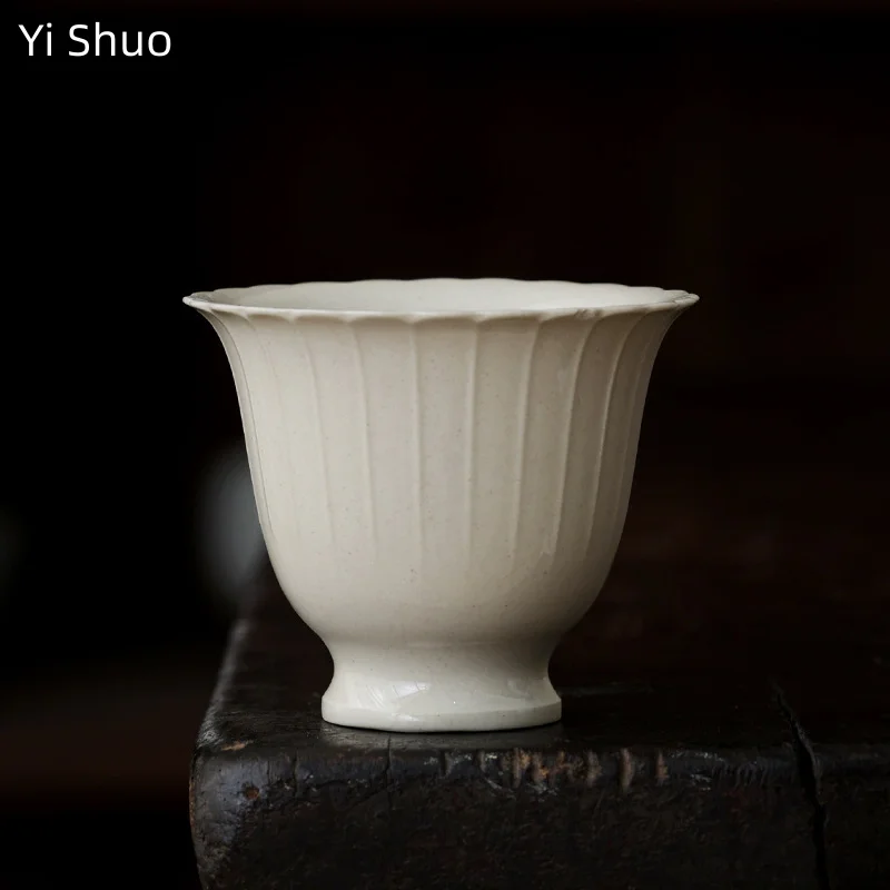 

Ceramic Plant Ash Line Master Cup Teacup Creative Single Cup Home Tea Drinking High-end Tasting Cup