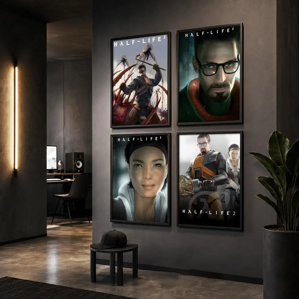 2shooter Video Game H-Half Life 2 Poster HD Home Wall Stickers House Hallway Living Room Bedroom Bar Office Decor Art Prints