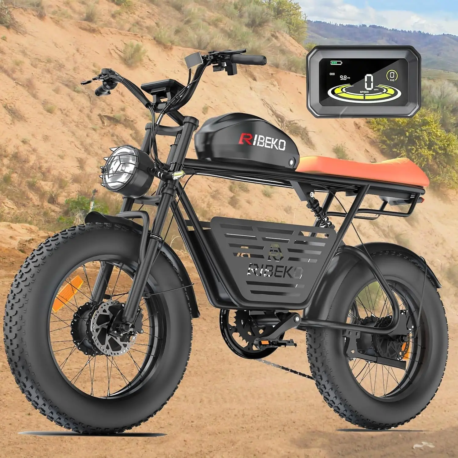 Electric Bike for Adults,Dual Motor2000W 20 in Fat Tire Ebike,Up to 37MPH & 80 Miles,48V 25Ah Removable Battery Hydraulic Brakes