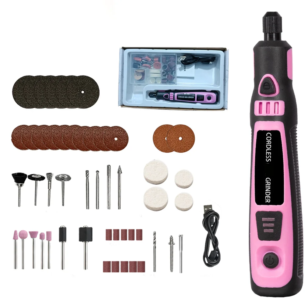 Portable 3.7V Wireless Engraving Pen Rotary Tool Set Small Grinding Device For Sanding Polishing Wood Jade Metal DIY Handcraft