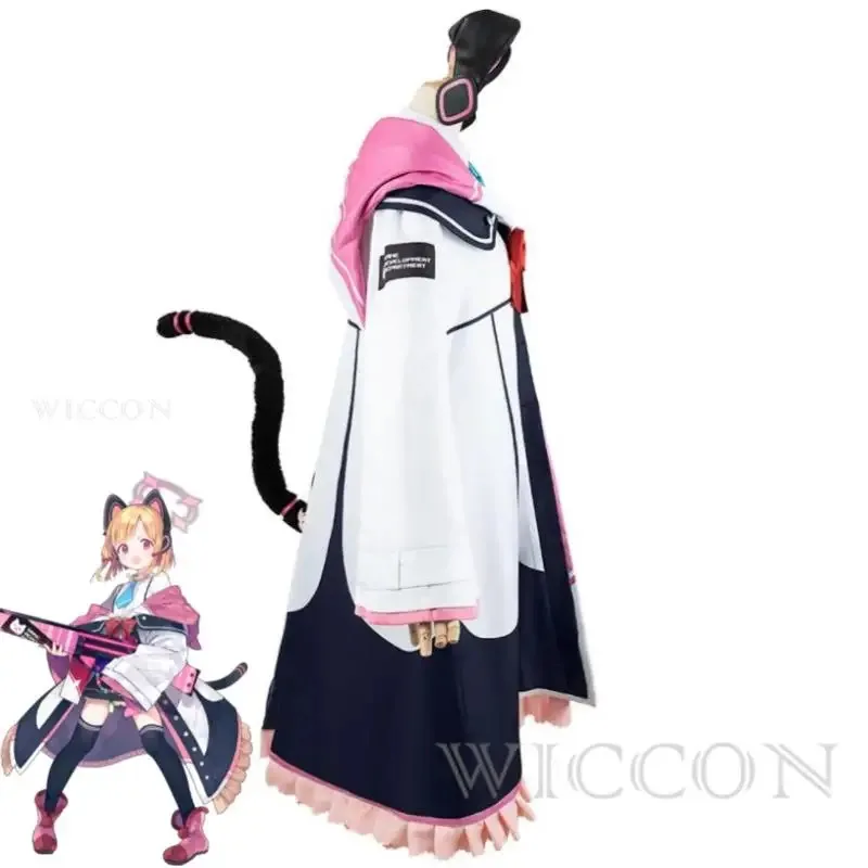 เกม Blue Archive Saiba Momoi Momo คอสเพลย์ชุดวิกผมอะนิเมะโครงการ MX Millennium Science School Uniform ฮาโลวีน Loli ชุด