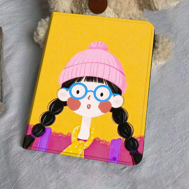 Hut Brille süße Mädchen Muster Fall für Lenovo Pad Tab Legion Xiaoxin Y900 Y700 K10 M10 P11 3rd Pro GT Plus Gen Abdeckung Tablet