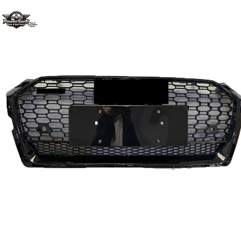 

Suitable For Audi 17-19 A5 RS5 Honeycomb Modified Black Frame Electroplated Standard Front Bumper Grille
