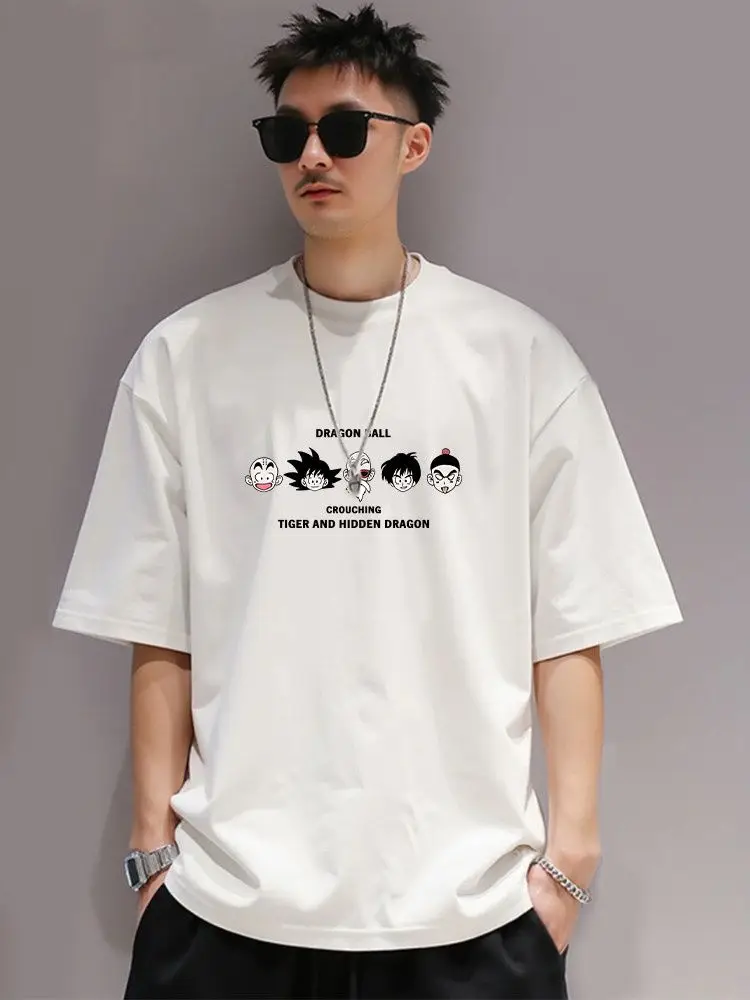 

Высококачественная футболка с короткими рукавами Dragon Ball для мужчин и женщин, японская ретро-футболка из чистого хлопка, свободного кроя, с принтом, в стиле Y2K