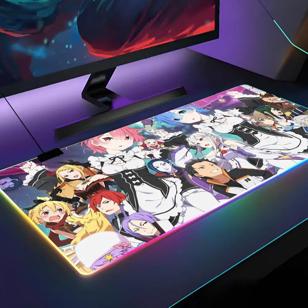 

R-RE ZERO коврик для мыши RGB с подсветкой коврик для мыши ноутбук коврик для мыши ноутбук геймер компьютерный стол игровые аксессуары