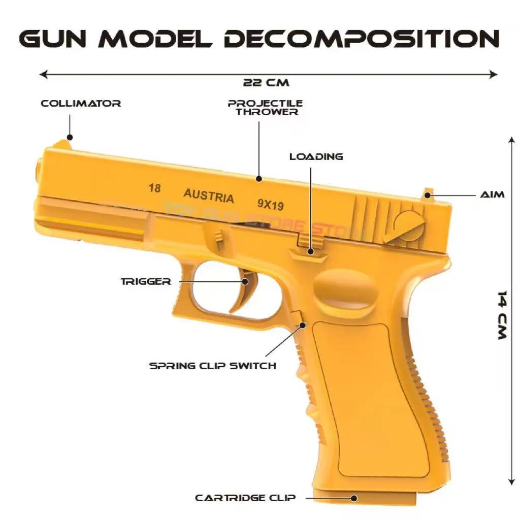 2025. 장난감 총 G18 수동 설치 폼 소프트 건 CS 야외 슈팅 게임 성인용 에어건 장난감 총