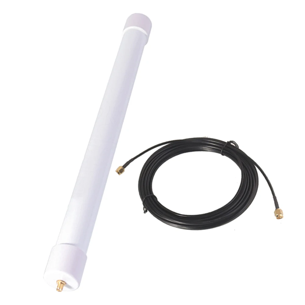 White Fibreglass Antenna 1090 MHz with 4 Halfwave Elements and 10 Meter Cable for ADS B Receiver Compatibility