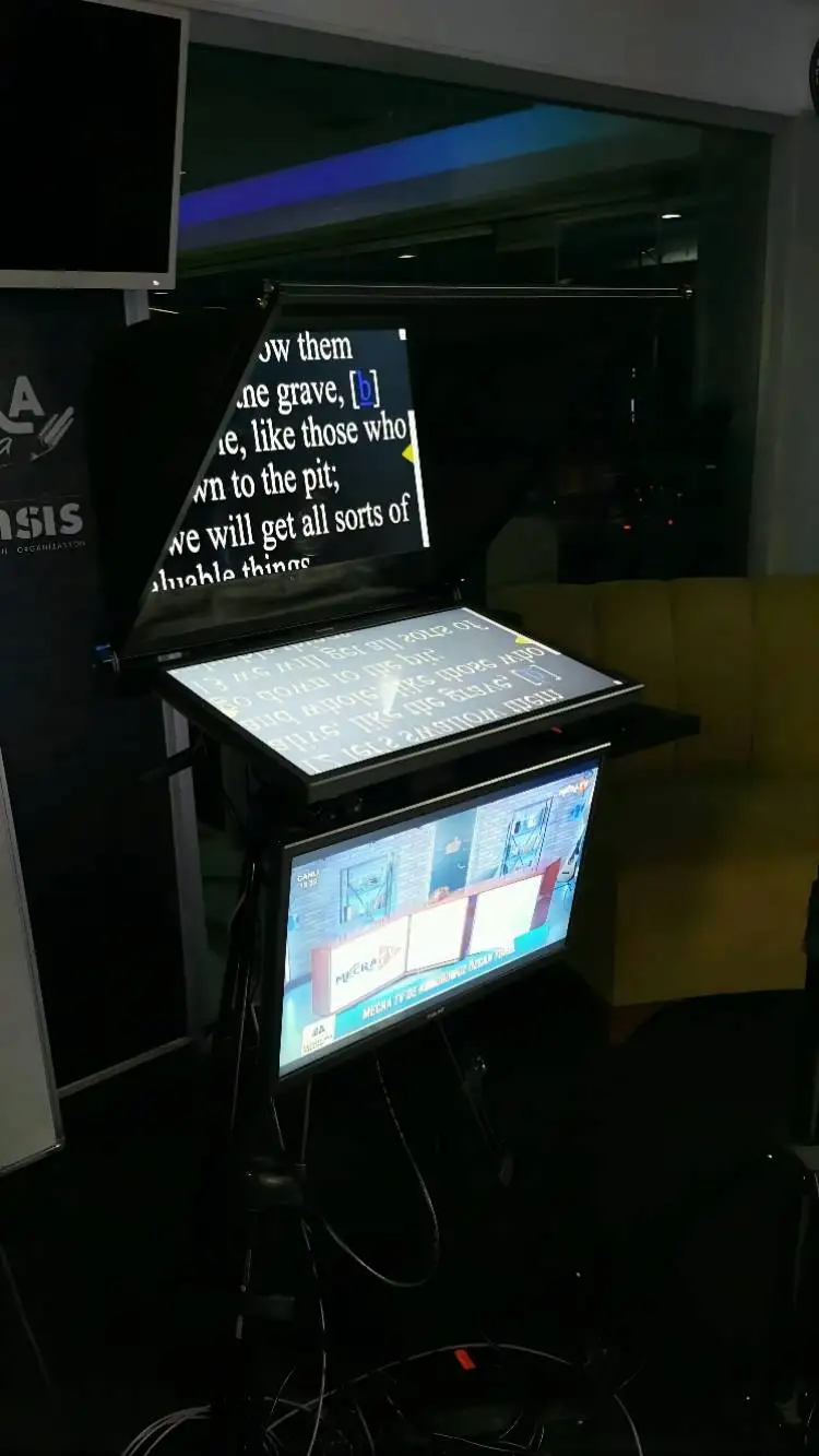 Simar 20 "Polegada profissional auto-invertendo monitor sem fio controlador de transmissão prompter estúdio teleprompter para tv