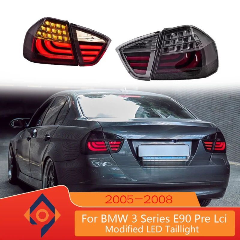 Taillight For BMW 3 Series E90 2005-2008 318i 320 325 Tail Light Assembly Modification LED Brake Turn Signal Light Rear Light