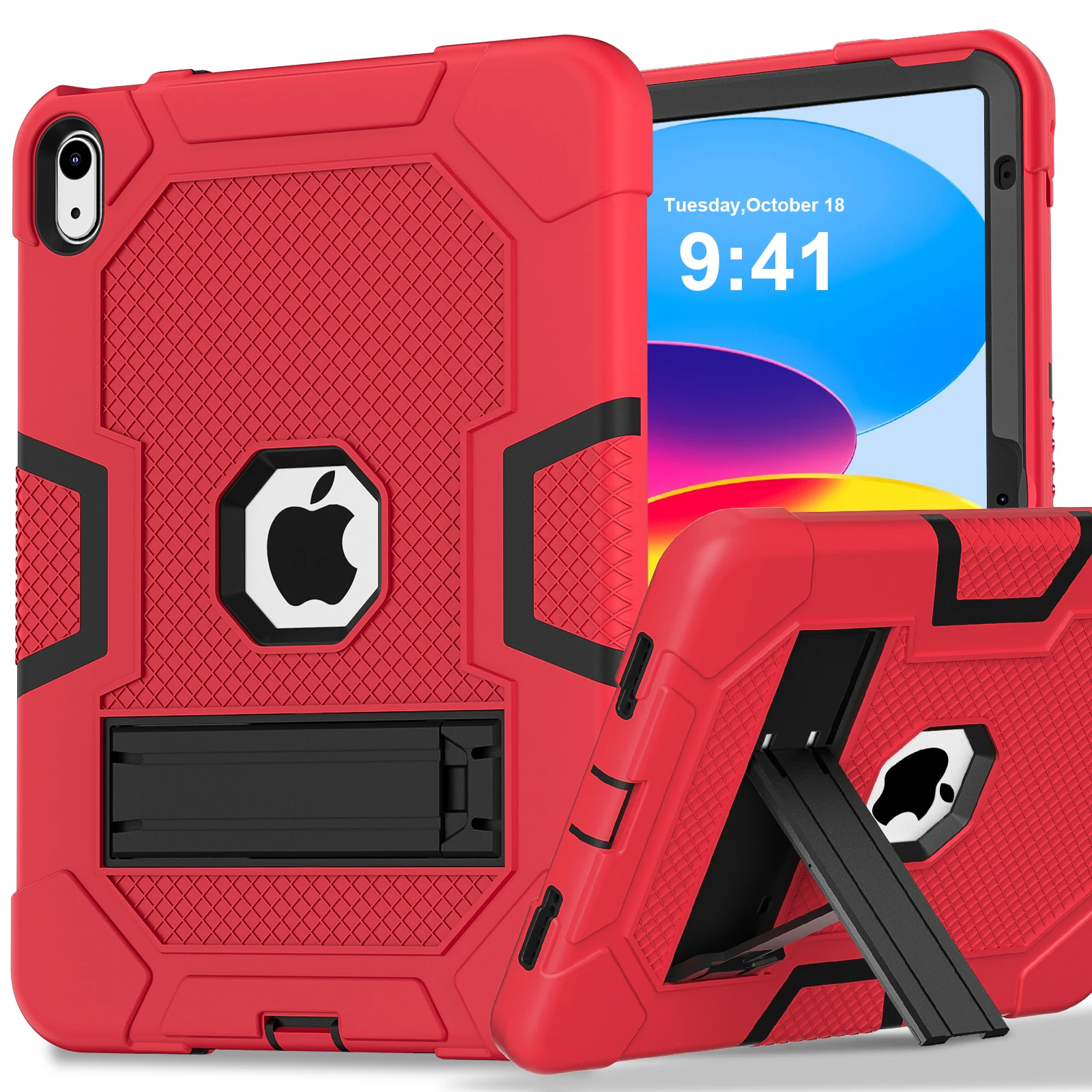 Armor Kids Tablet Case pour iPad, 10e, 10.2 ", 9.7, Air 5 Pro, 11, 12.9 Mini, 7, 6, 5, 4, 3, 7e, 8e, 9e, Support antichoc Funda Cover