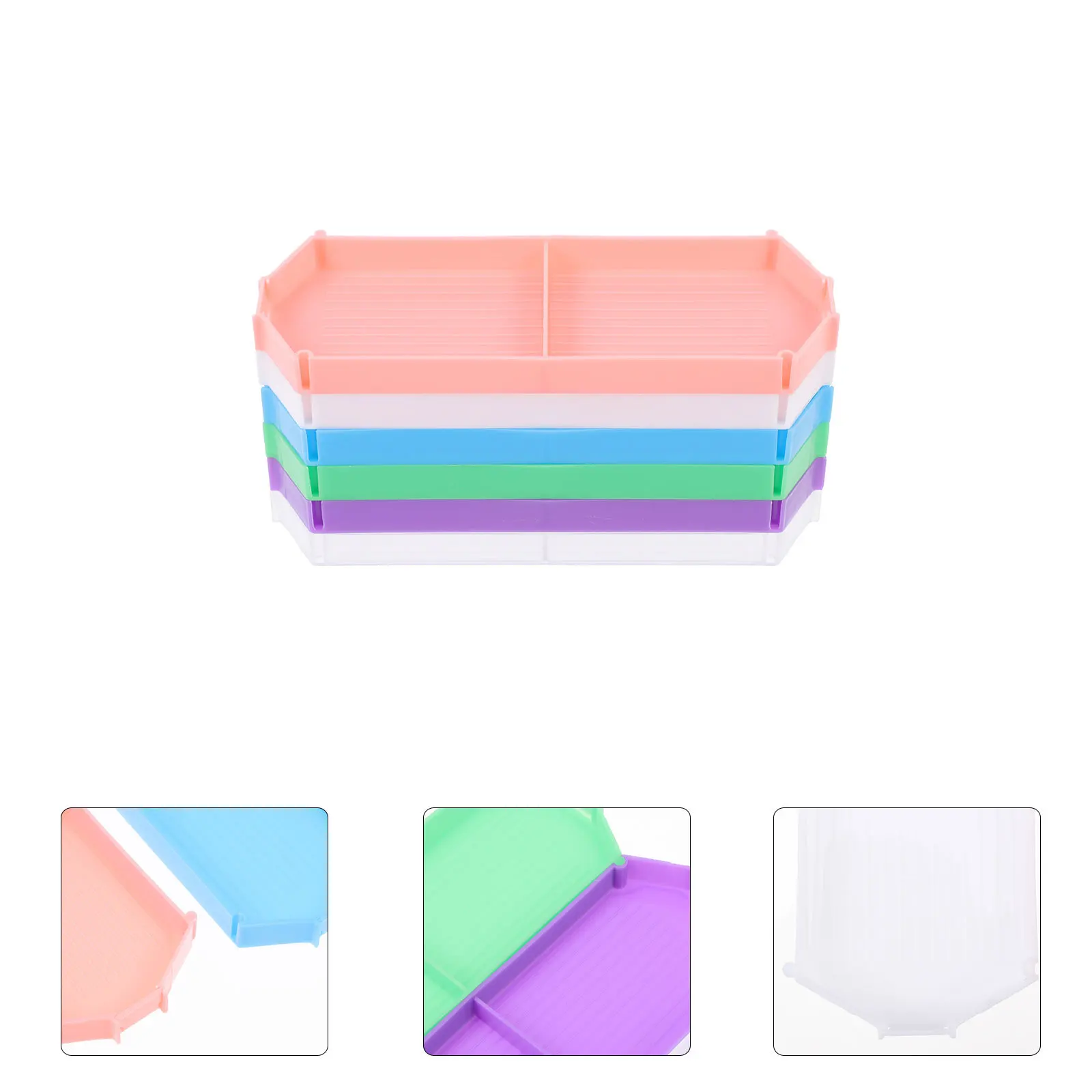 6 قطعة صواني بلاستيكية حاوية أدوات الماس صينية فرز كبيرة للوازم الفنية الماسية حاوية تخزين منظم الحرف اليدوية #6